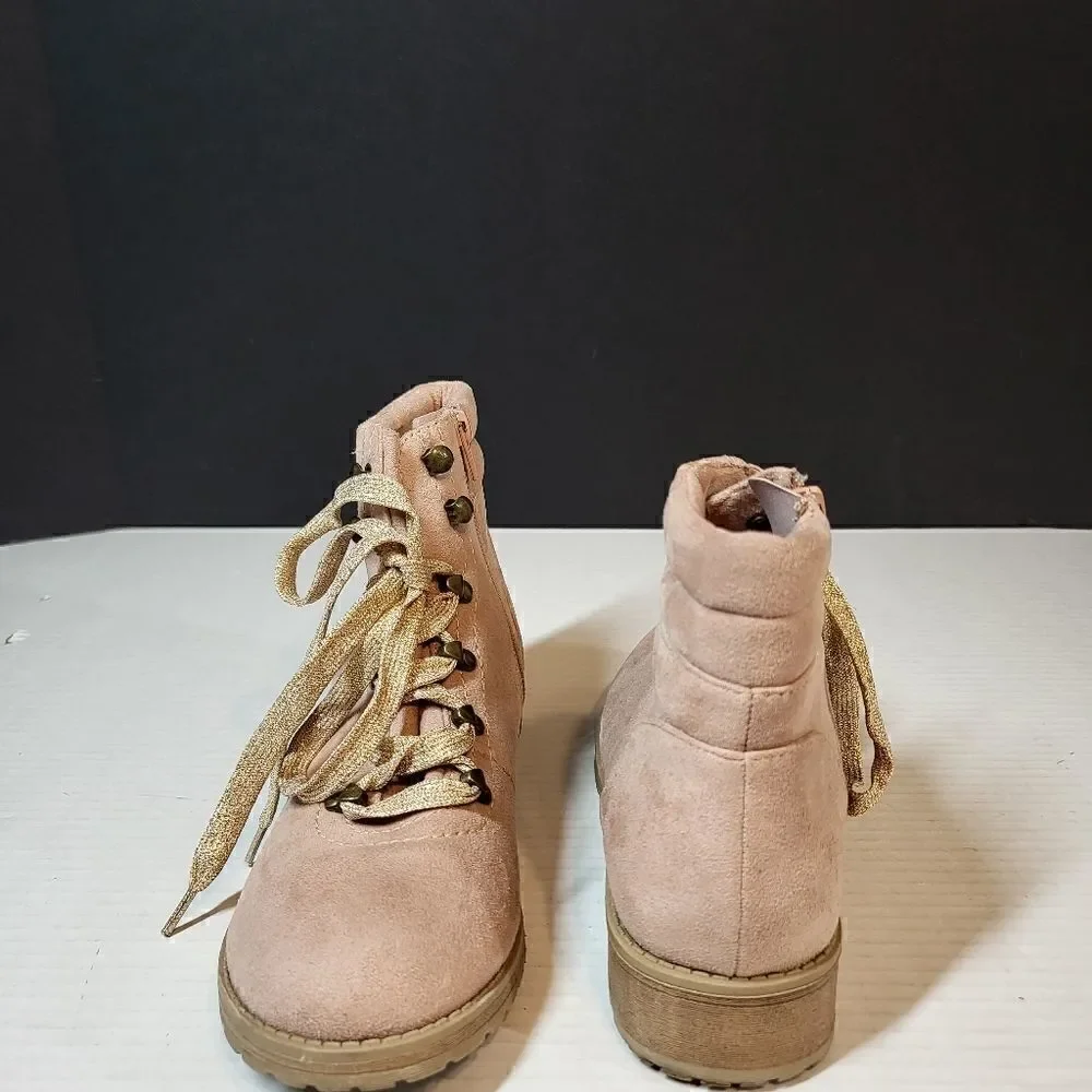 Sarah Jayne Pink Ankle Booties